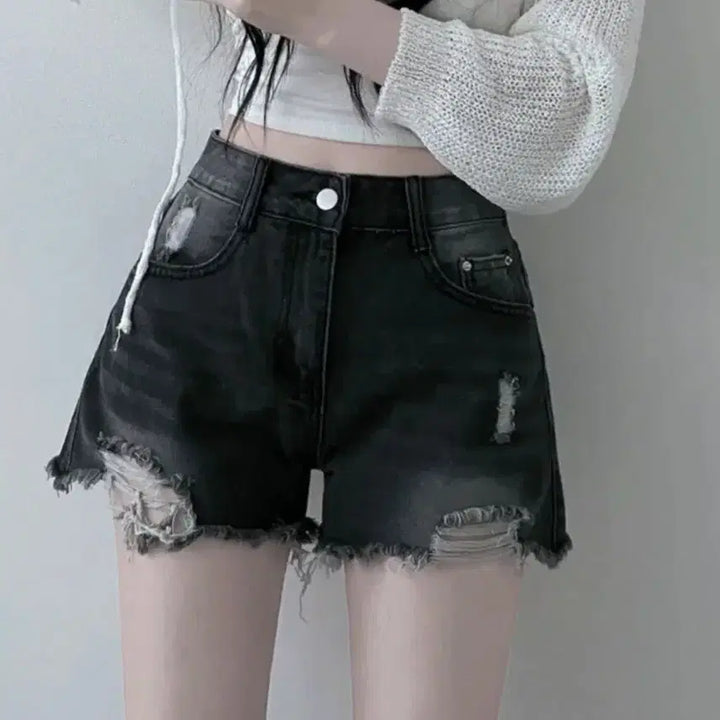 [SOLD OUT] 데님 반바지 흑청