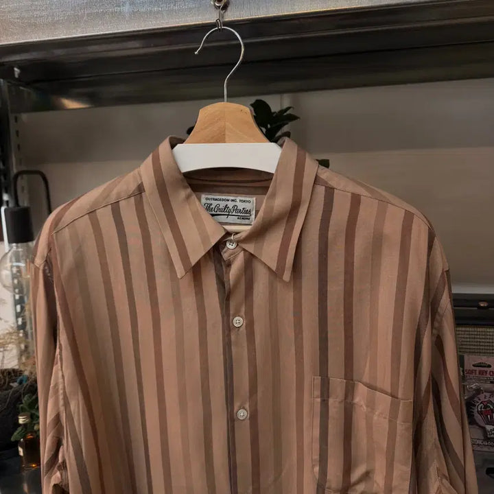 [BUNJANG] Wacko Maria Rayon Striped Pattern Shirt XL / 25SS 와코마리아 레이온 스트라이프 패턴 셔츠 XL
