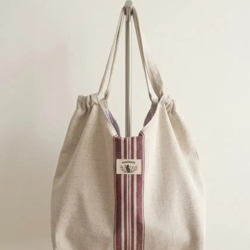 [BUNJANG] Linen Shirring Eco Bag / 린넨 셔링 에코백