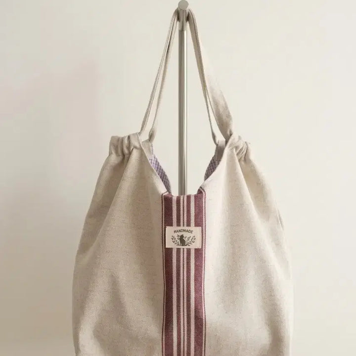 [BUNJANG] Linen Shirring Eco Bag / 린넨 셔링 에코백
