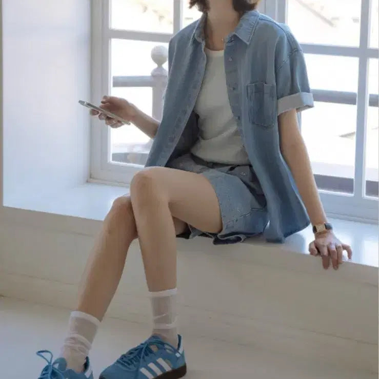 [BUNJANG] Till I Die Denim Shirt / 틸아이다이 데님 셔츠- 5/17일만