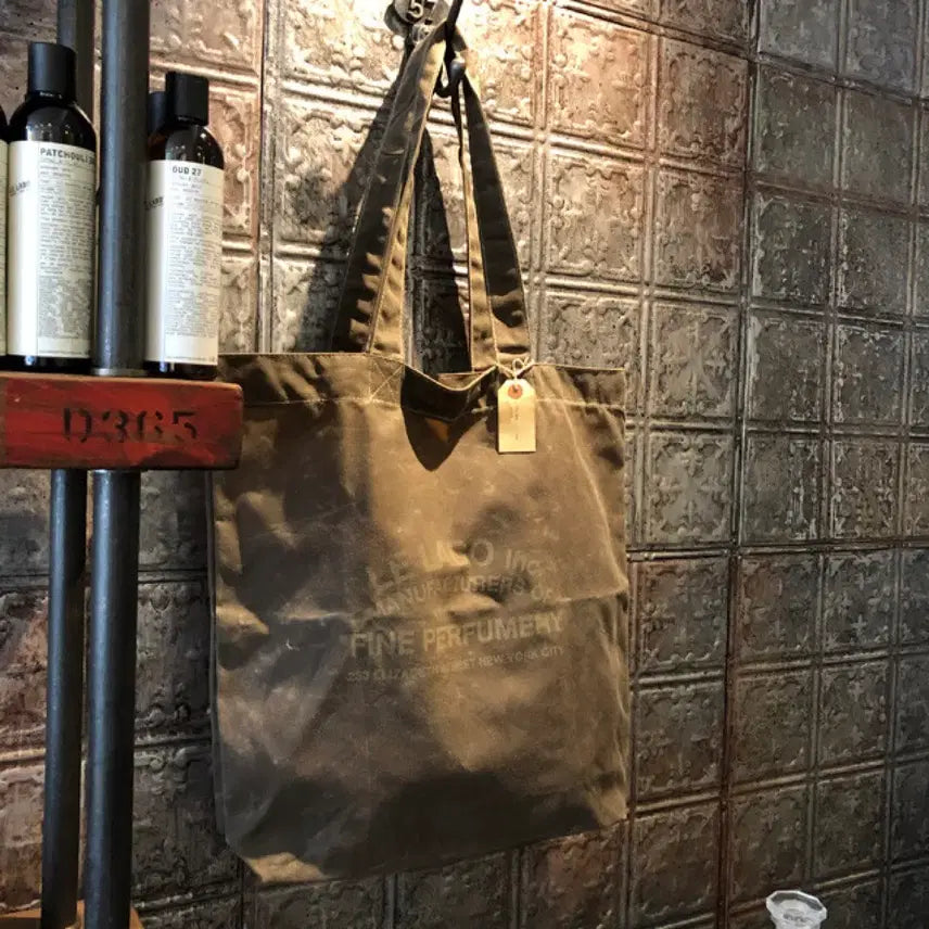 [BUNJANG] Le Labo Wax Canvas Tote Bag Brown / 르라보 왁스 토드백