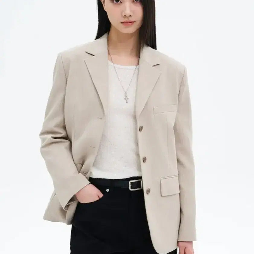 [BUNJANG] 8Seconds Beige Oversized Jacket / 에잇세컨즈 베이지 자켓 새상품