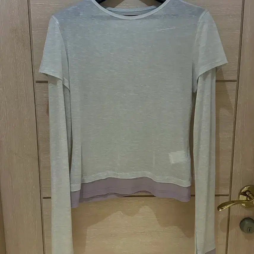 [BUNJANG] Neev Tencel Double Layered T-Shirt Light Gray / 니브 텐셀 더블 레이어드 티 라이트 그레이