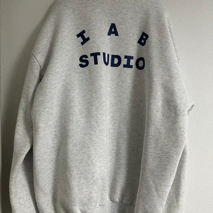 [BUNJANG] IAB Studio Half Zip Pullover - Light Grey / [XL] 아이앱 스튜디오 하프 집 풀오버 - 라이트 그레이