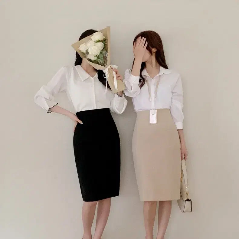 [BUNJANG] Attrangs H-Line Skirt Black / (새상품)아뜨랑스 H라인 스커트 블랙