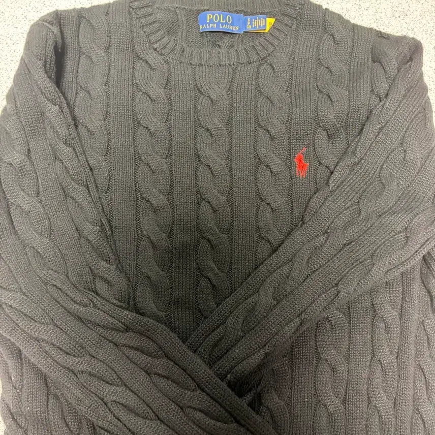 [BUNJANG] Polo Ralph Lauren Cable Knit Sweater / 폴로 랄프로렌 케이블 니트 블랙 s