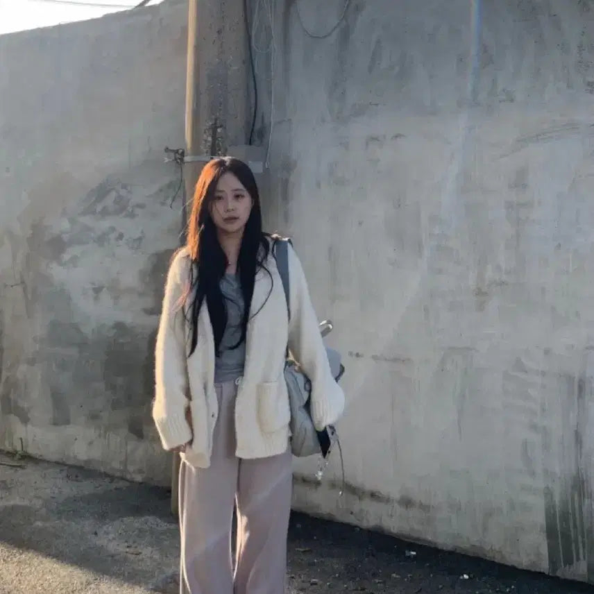 [BUNJANG] Oini Half Cardigan Ivory / [실착 1회] 오이니 하프 가디건 아이보리
