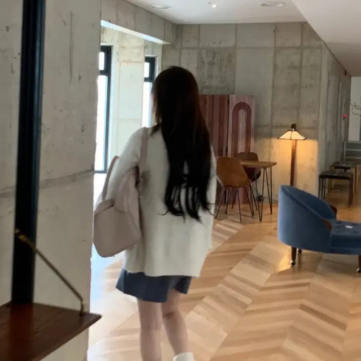 [BUNJANG] Oini Half Cardigan Ivory / [실착 1회] 오이니 하프 가디건 아이보리