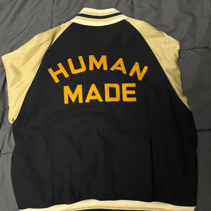 [BUNJANG] Human Made Baseball Jacket Navy XL / ( 1회 착용 상태 최상 XL ) 휴먼 메이드 베이스볼 자켓 네이비