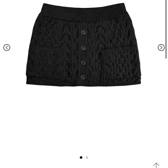 [BUNJANG] HILLDA Black Knit Mini Skirt / HILLDA 블랙 니트 미니스커트