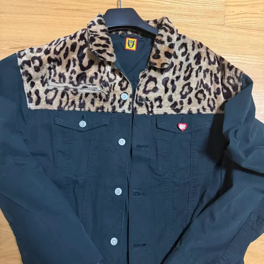 [BUNJANG] Human Made Black Leopard Jacket XXL / 휴먼메이드 블랙 레오파드 자켓 xxl