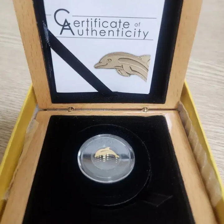 [BUNJANG] Pallas Dolphin 0.5g Gold Coin / 돌고래 금화 0.5g 코인 + 보증서 케이스