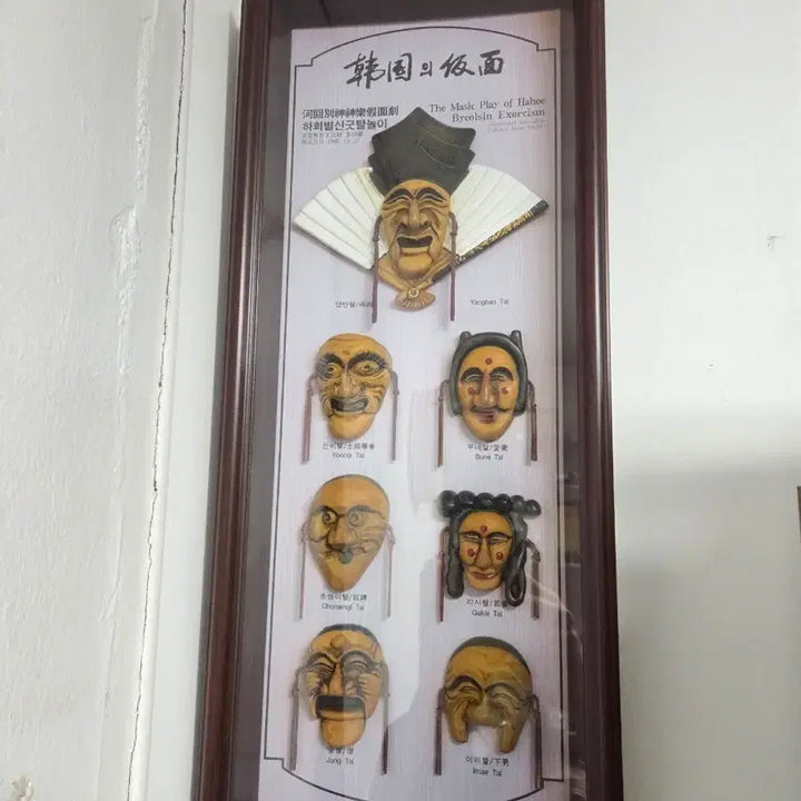[BUNJANG] 하회탈 박물관 액자 장식품 / 하회탈 박물관 액자 장식품