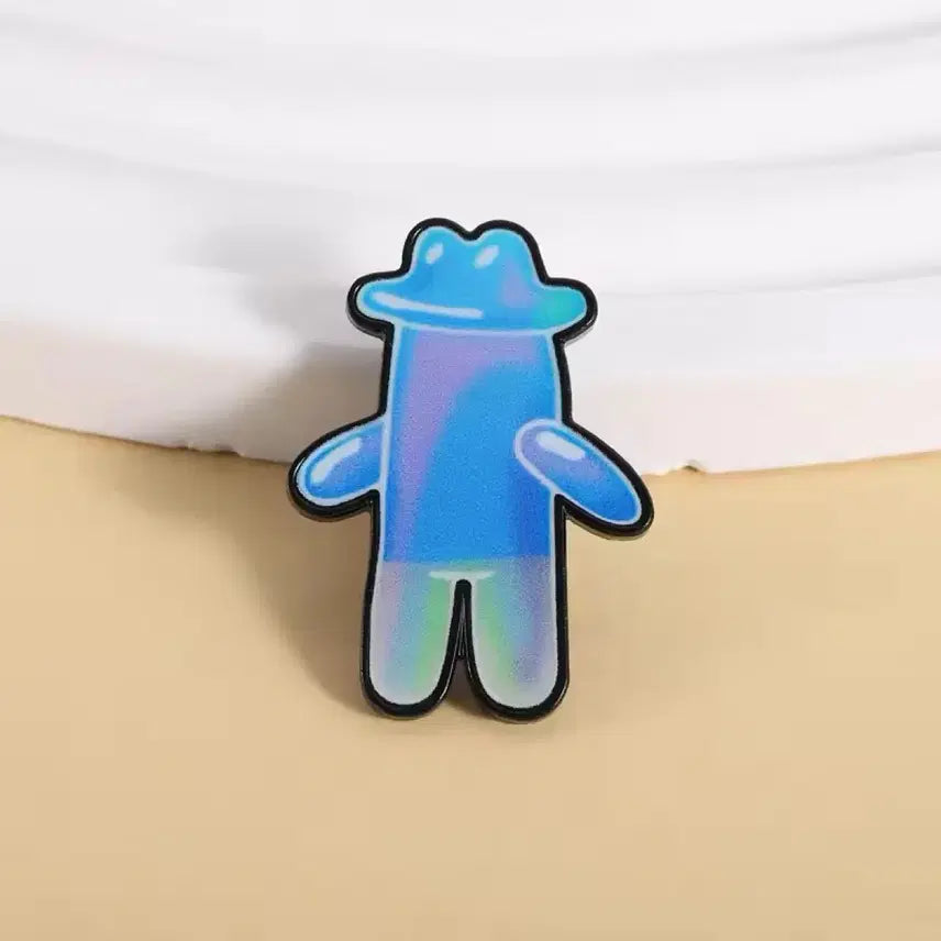 [BUNJANG] Spongebob Bubbleman Hologram Badge / 홀로그램 스폰지밥 비눗방물 케릭터 뱃지