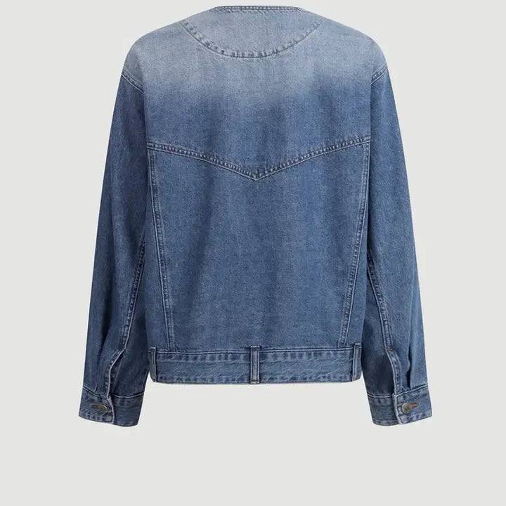 [SOLD OUT] (새상품) 럭키슈에뜨 V넥 오버사이즈 데님 자켓 38