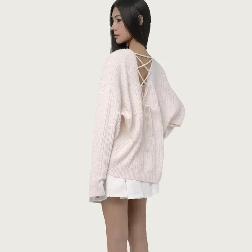 [BUNJANG] Clicheria Lyric Cable Knit Sweater / 클리시어 리릭 케이블 니트 미개봉 판매해용