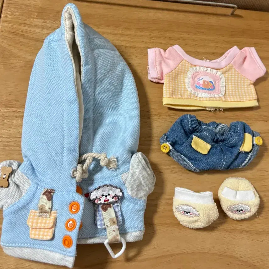 [BUNJANG] Dog Jacket Set for 20cm Doll / 솜인형 강아지 자켓 세트