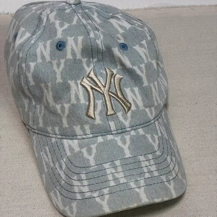 [BUNJANG] MLB NY Denim Monogram Ball Cap / MLB NY 데님 모노그램 볼캡