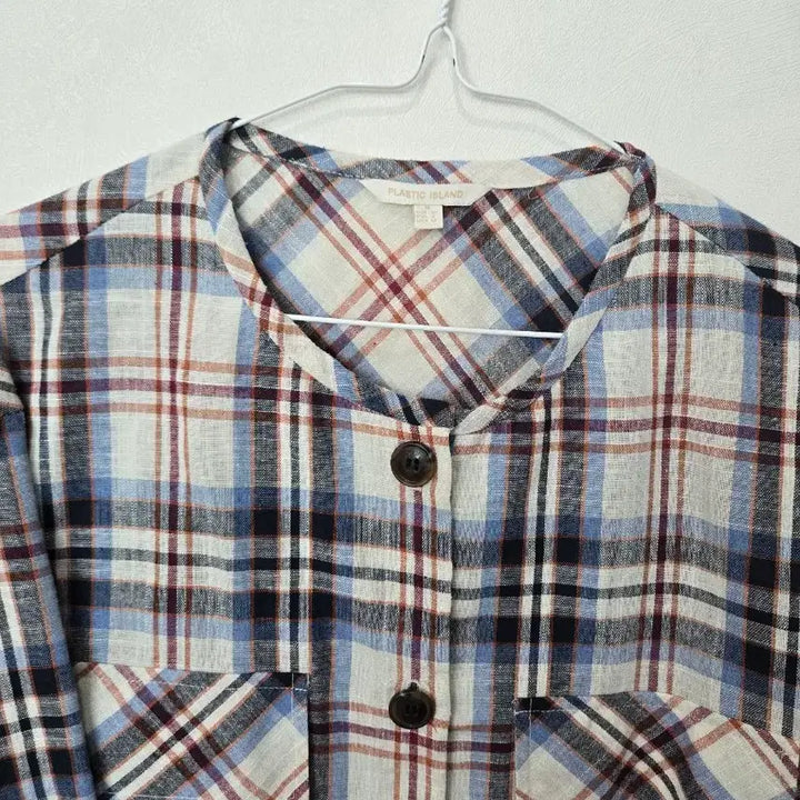 [BUNJANG] Plastic Island Checkered Linen Jacket / 플라스틱 아일랜드 Plastic island 체크 자켓