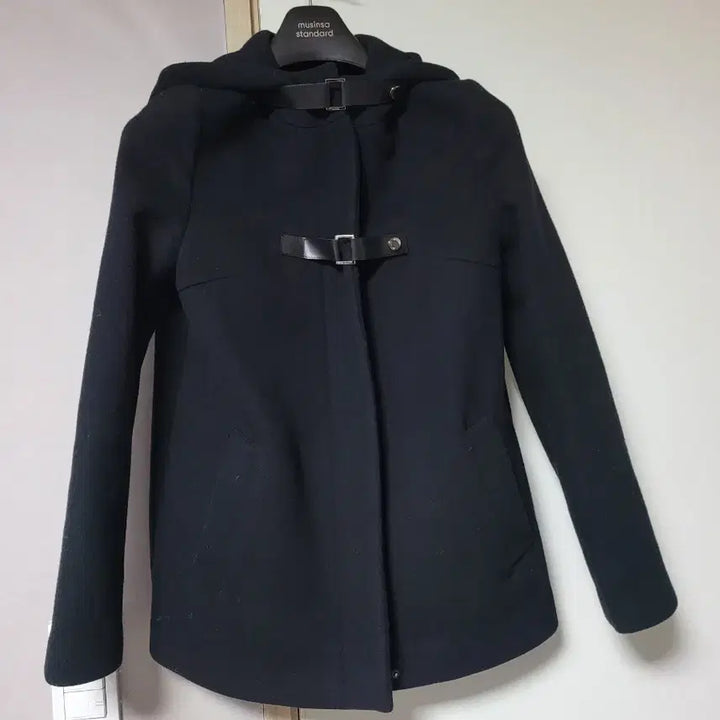 [BUNJANG] 96NY Hooded Coat Black / 나인식스뉴욕 후드 코트 블랙 색상이에요총장 64.가단 46