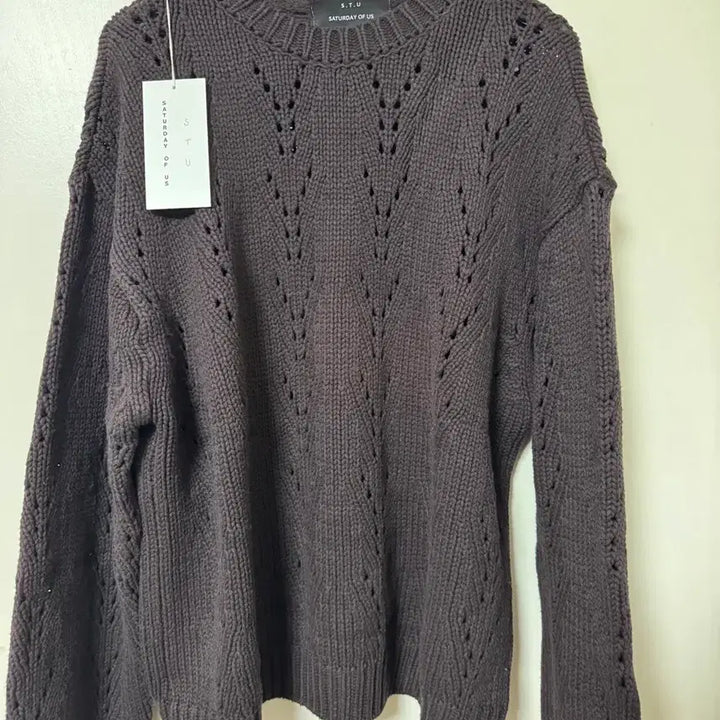 [BUNJANG] STU Knit Brown Sweater / [FREE] STU 니트 브라운