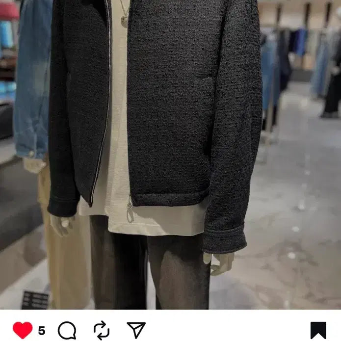 [SOLD OUT] (52사이즈) 솔리드옴므 25SS 블랙 트위드 자켓
