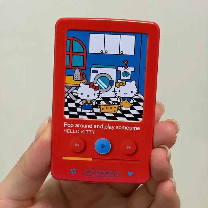 [BUNJANG] Sanrio Hello Kitty Square Can Badge / 산리오 뮤직 플레이어 스퀘어 캔뱃지 시크릿 헬로키티