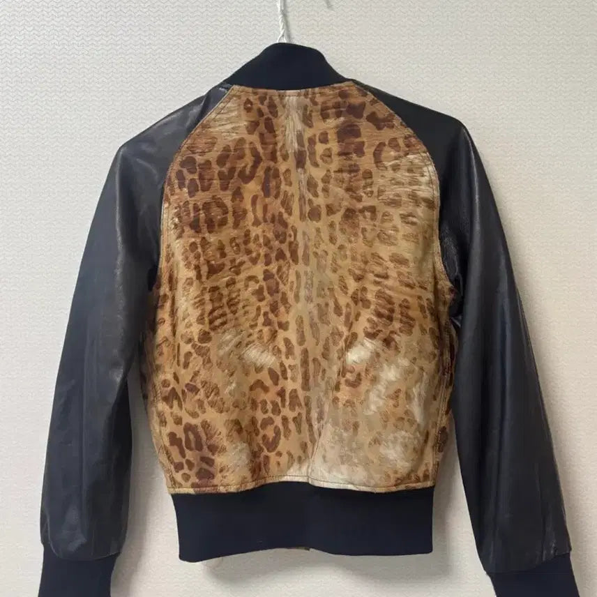 [BUNJANG] R13 Leather Leopard Print Bomber Jacket / r13 레더 송치 봄버