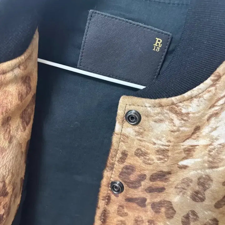 [BUNJANG] R13 Leather Leopard Print Bomber Jacket / r13 레더 송치 봄버