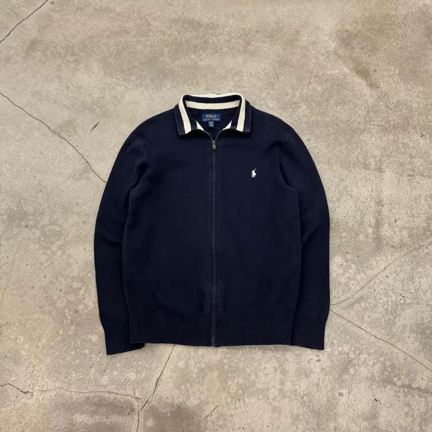 [SOLD OUT] 폴로 랄프로렌 얇은 네이비 니트집업
