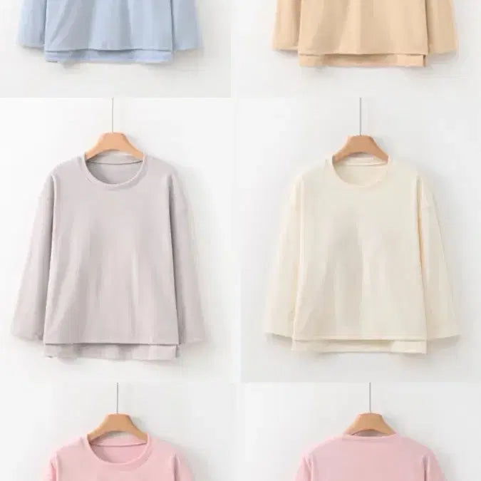 [BUNJANG] Bundle Set 5x Inner Bra T-shirts / 5개 일괄 노브라티 맨투맨 티셔츠 브라탑 브라내장 캡내장 티
