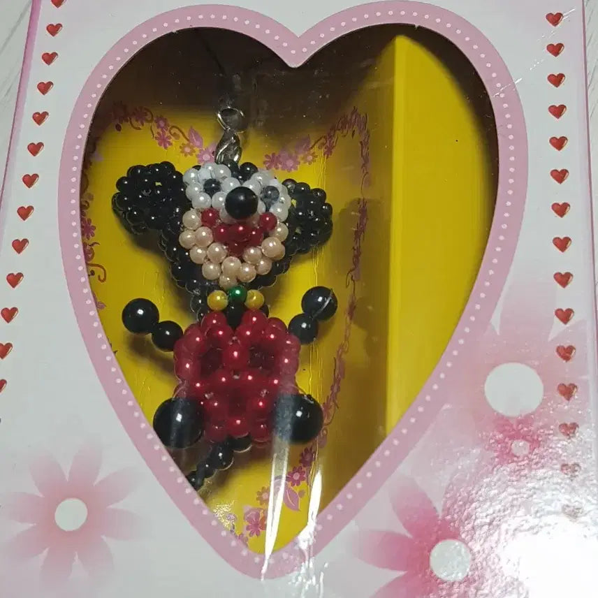[BUNJANG] Mickey Mouse Bead Keychain / 급처 고전스트랩 고전문구비즈키링 새상품 미키마우스 고전킽스 비즈키티스트랩