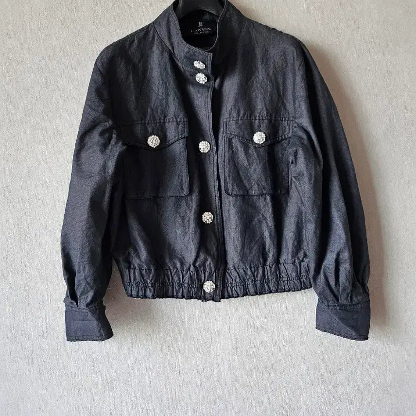 [SOLD OUT] 2020.랑방컬렉션 )큐빅버튼 포인트 데님 보머자켓