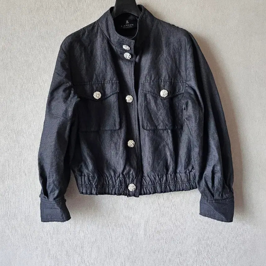 [SOLD OUT] 2020.랑방컬렉션 )큐빅버튼 포인트 데님 보머자켓