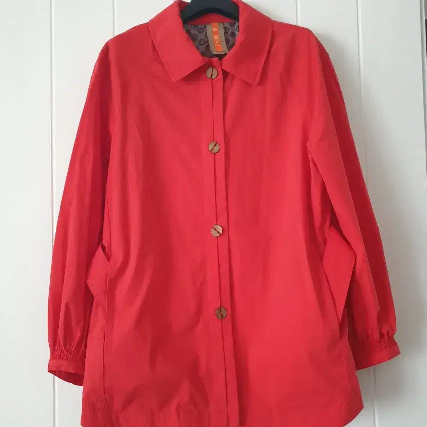 [BUNJANG] Red Trench Coat Set / (새상품) 레드 트렌치 코트 벨트 세트