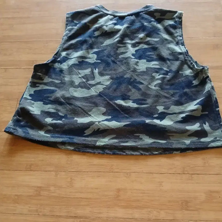 [BUNJANG] Camouflage 5-Part Shorts / 카모플라쥬 크롭나시티&amp;반바지 5부