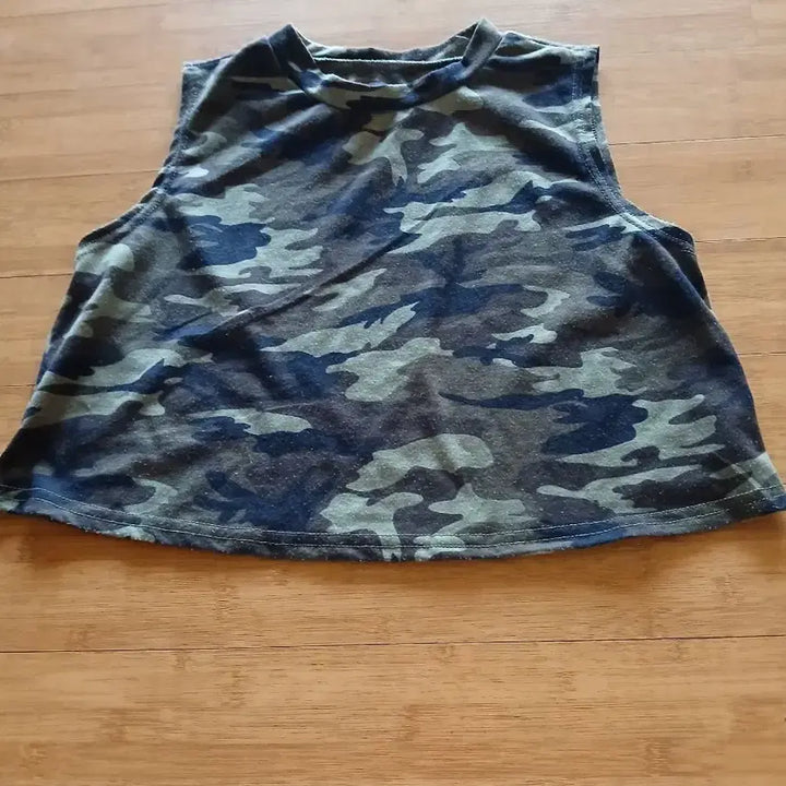 [BUNJANG] Camouflage 5-Part Shorts / 카모플라쥬 크롭나시티&amp;반바지 5부