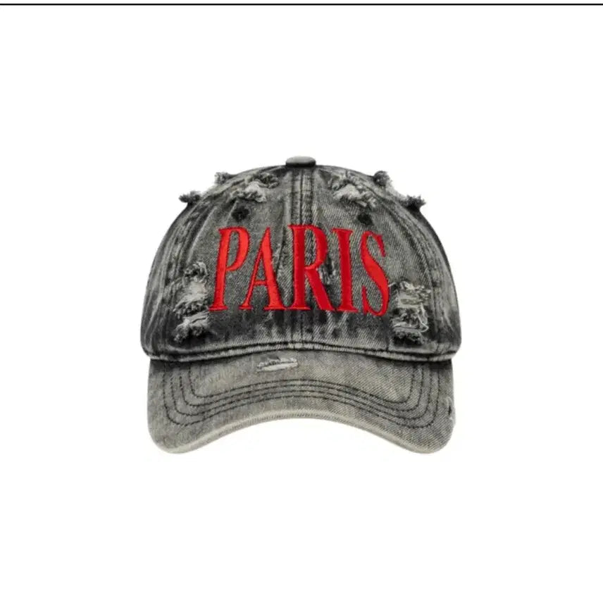 [BUNJANG] 2000 Archives Paris Black Denim Ball Cap / 2000아카이브스 PARIS 볼캡 블랙 데님 모자