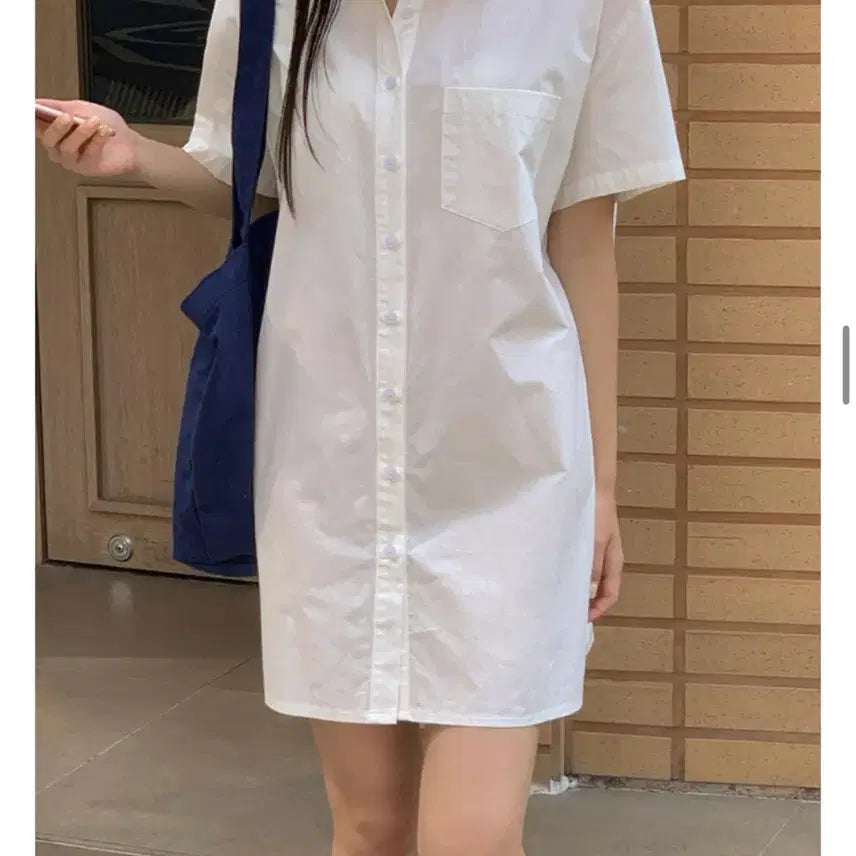 [BUNJANG] Summer Shirt Mini Dress / (새상품) 여름셔츠원피스 반팔셔츠원피스 미니원피스