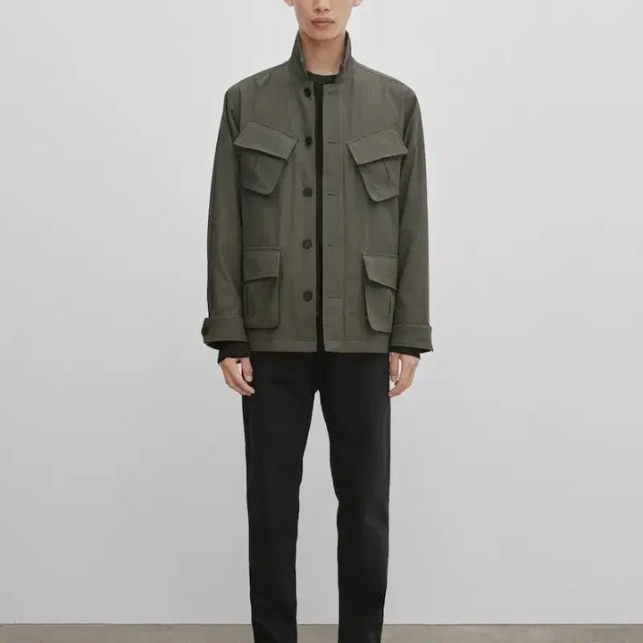 [BUNJANG] Massimo Dutti Studio Utility Jacket XL / 마시모두띠 유틸리티 야상 카키 xl