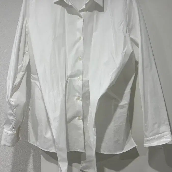 [BUNJANG] Massimo Dutti White Shirt with Waist Tie / 마시모두띠 허리끈 흰남방