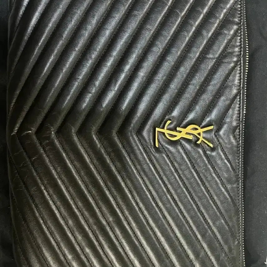 [BUNJANG] Saint Laurent YSL Monogram Clutch / 생로랑 YSL 모노그램 클러치 블랙(보증서 유)