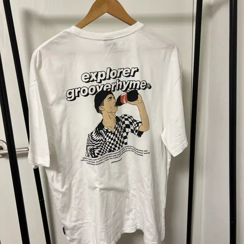 [BUNJANG] Grooverhyme Explorer White T-Shirt / explorer grooverhyme 흰색 반팔 티셔츠 1216