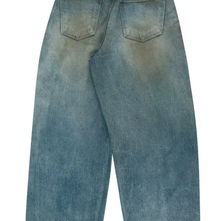 [BUNJANG] Grails Unisex Coated Balloon Denim Pants / 그레일즈 남성 여성 데님 팬츠 청바지 새제품 급처분