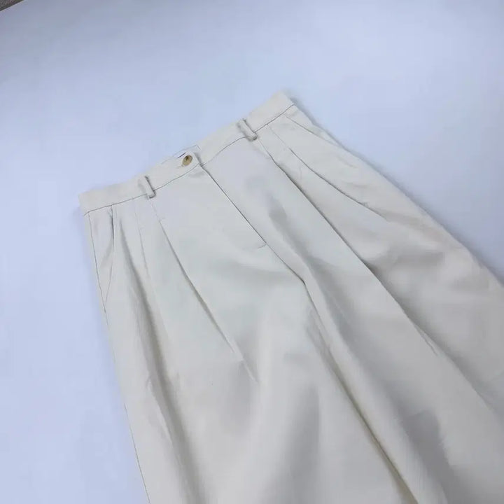 [BUNJANG] Le17september Ivory Pintuck Cotton Pants / Le17september 르셉템버 아이보리 핀턱 코튼팬츠