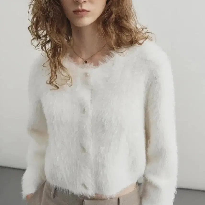 [BUNJANG] Angora Cardigan / 몽돌 앙고라 가디건