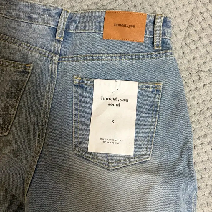 [SOLD OUT] (새상품) 로빈유 위폰 사이드 절개 와이드 데님 팬츠 s