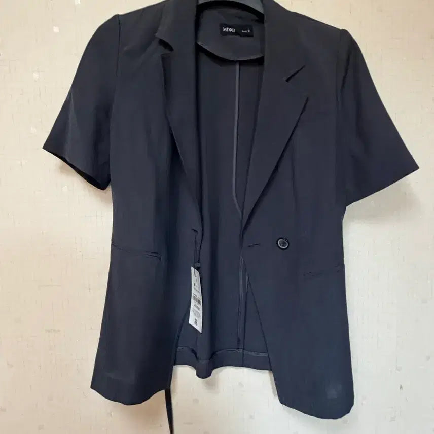 [BUNJANG] MIXXO Short-Sleeve Jacket Charcoal S / MIXXO 반팔 자켓 차콜