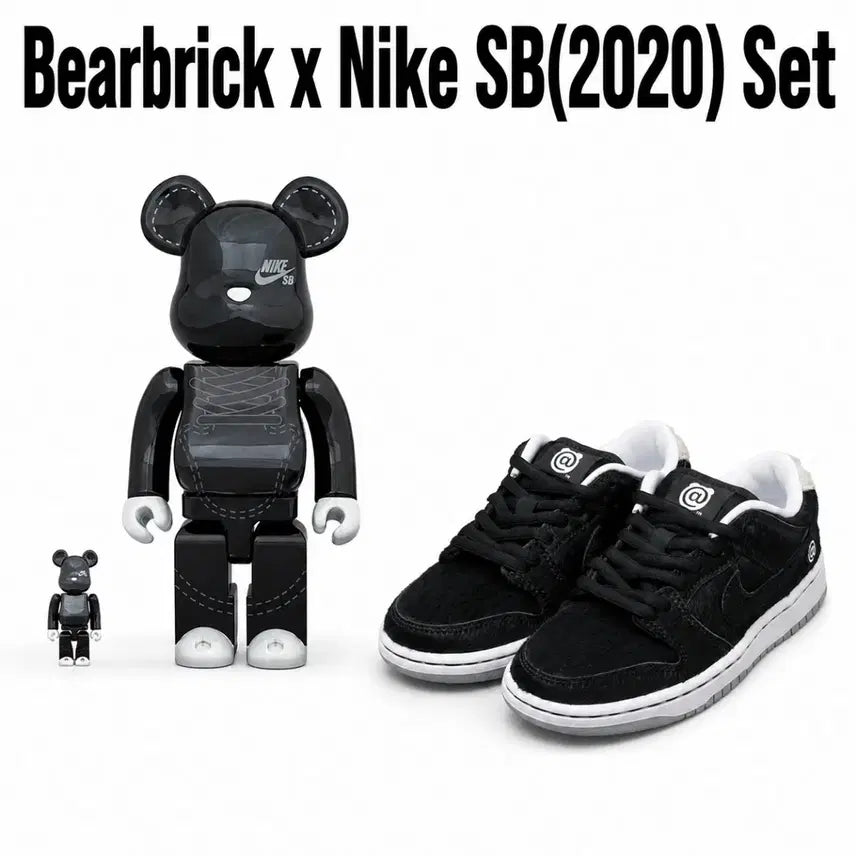 [BUNJANG] Nike x Bearbrick 2020 100% &amp; 400% + Nike SB Dunk Low TD / 택포 42.5) 베어브릭x나이키 SB(2020)+ 덩크로우 Set